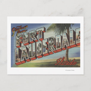 Ft. Lauderdale, Florida - Stora Bokstavsscener Vykort
