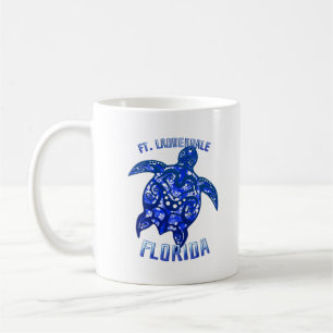 Ft Lauderdale Florida Vacation Tribal Turtle Kaffemugg