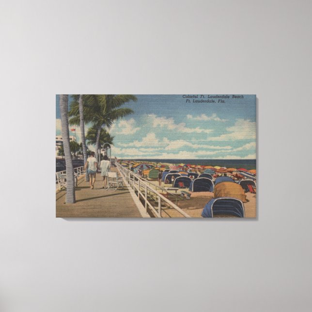 Ft. Lauderdale, Florida - Vy of Ft. L. Canvastryck (Framsida)