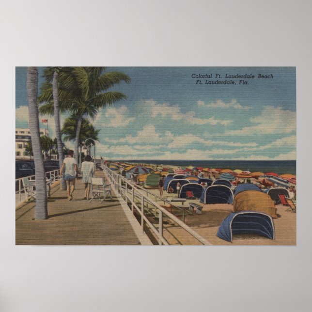 Ft. Lauderdale, Florida - Vy of Ft. L. Poster (Framsidan)