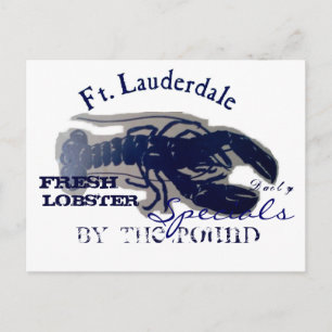 Ft. Lauderdale Fresh Lobster Vykort