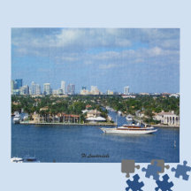 Ft Lauderdale Intracoastal Waterway Skyline Yacht