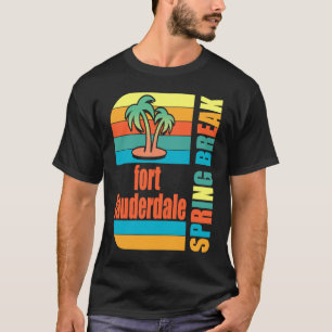Ft Lauderdale Påsklov High School Retro Beach T Shirt
