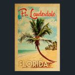 Ft Lauderdale Poster Florida Vintage Handflatan Tr<br><div class="desc">Fort Lauderdale,  vintagens strandreseaffisch i Florida.</div>