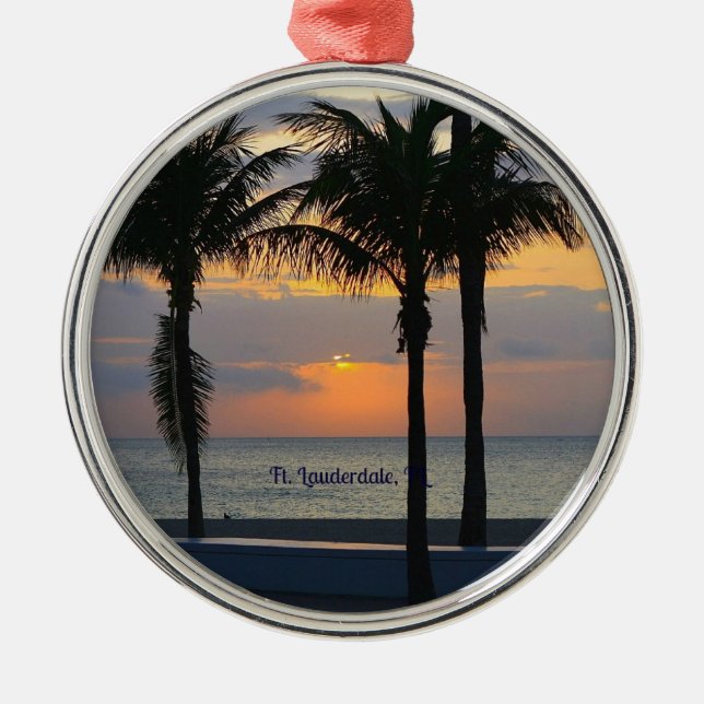Ft. Lauderdale Sunrise Julgransprydnad Metall (Framsidan)