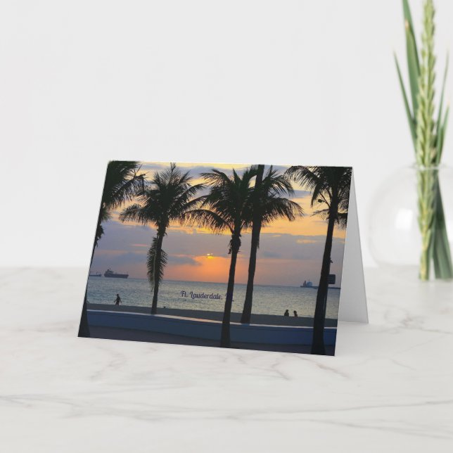 Ft. Lauderdale Sunset Kort (Framsida)