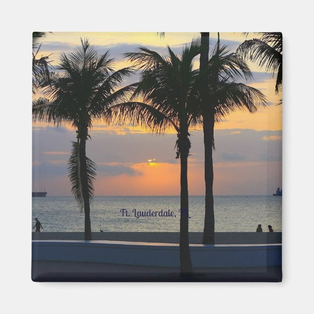 Ft. Lauderdale Sunset Magnet (Framsidan)