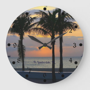 Ft. Lauderdale Sunset Stor Klocka