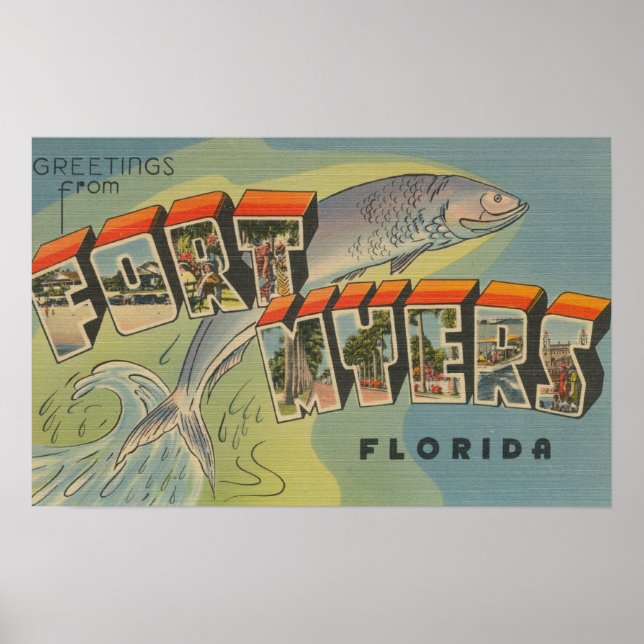 Ft. Myers, Florida - Stora Brev Scenes Poster (Framsidan)