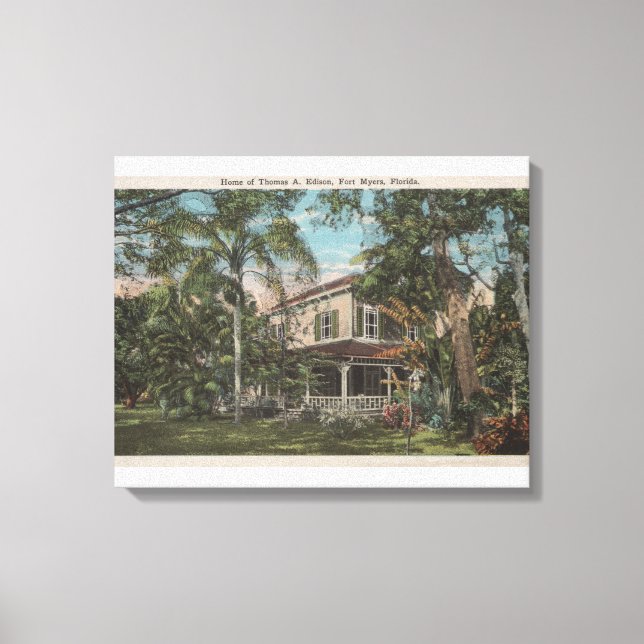 Ft. Myers, Florida - Thomas Edison House Canvastryck (Framsida)