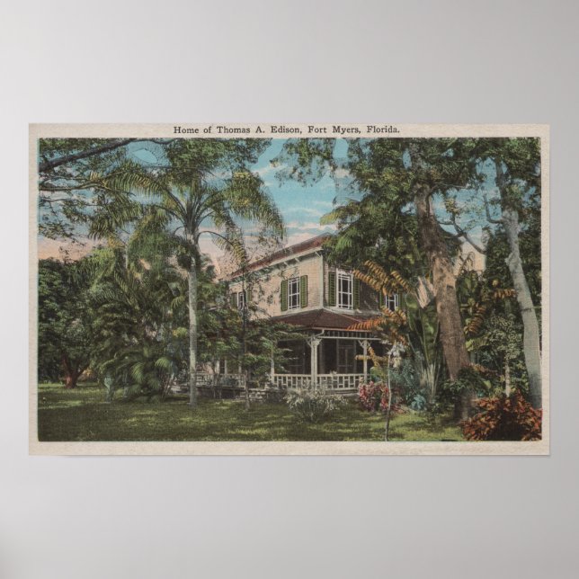 Ft. Myers, Florida - Thomas Edison House Poster (Framsidan)