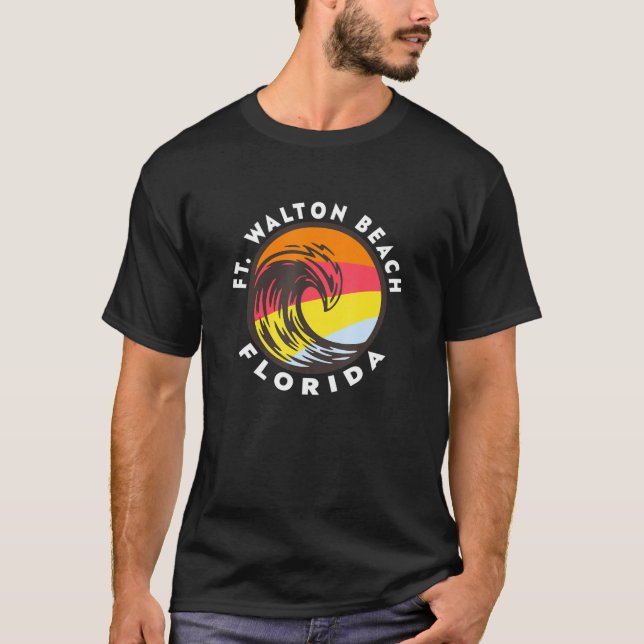 Ft Walton Beach Florida Vacation Souvenir Ocean Wa T Shirt (Framsida)