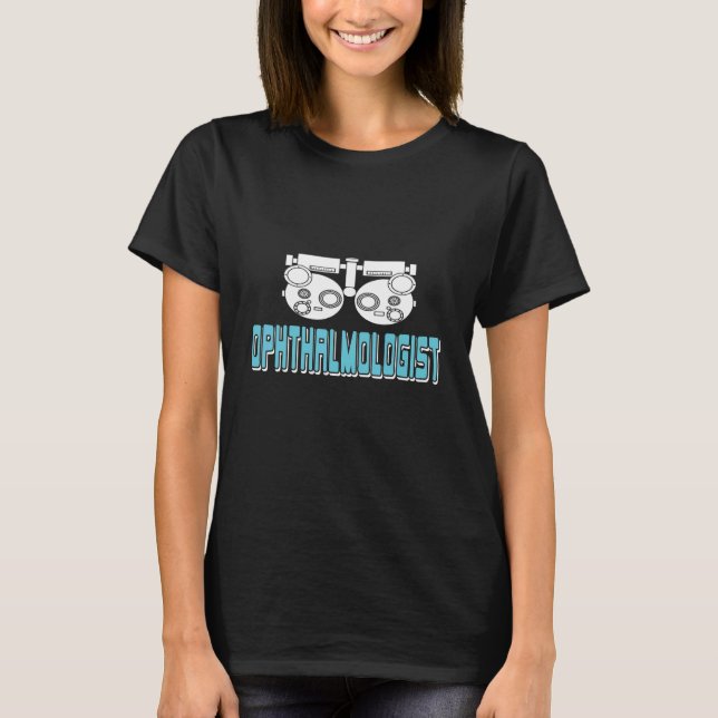 Ftalmolog Retro Optiker Designer T- Shirt Pre- T (Framsida)