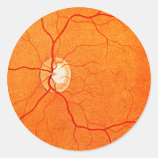 Ftalmologi Optometry Öga Fundus Exam Sticker Runt Klistermärke