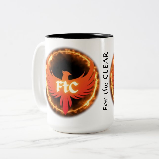 FtC Logotyp Mug 15oz (Anpassningsbar) - För de KLA Två-Tonad Mugg (Framsida vänster)
