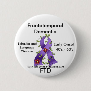 FTD det purpurfärgade bandet för Frontotemporal Knapp