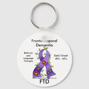 FTD, Frontal Dementia Awareness Ribbon Nyckelring