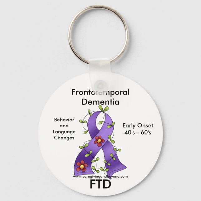 FTD, Frontal Dementia Awareness Ribbon Nyckelring (Framsida)