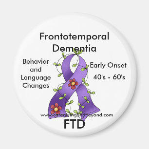 FTD purpurfärgad bandmagnet för Frontotemporal Magnet