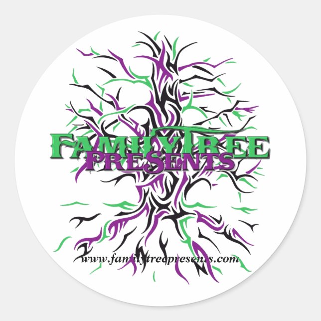 FTP-fästen Runt Klistermärke (Framsida)