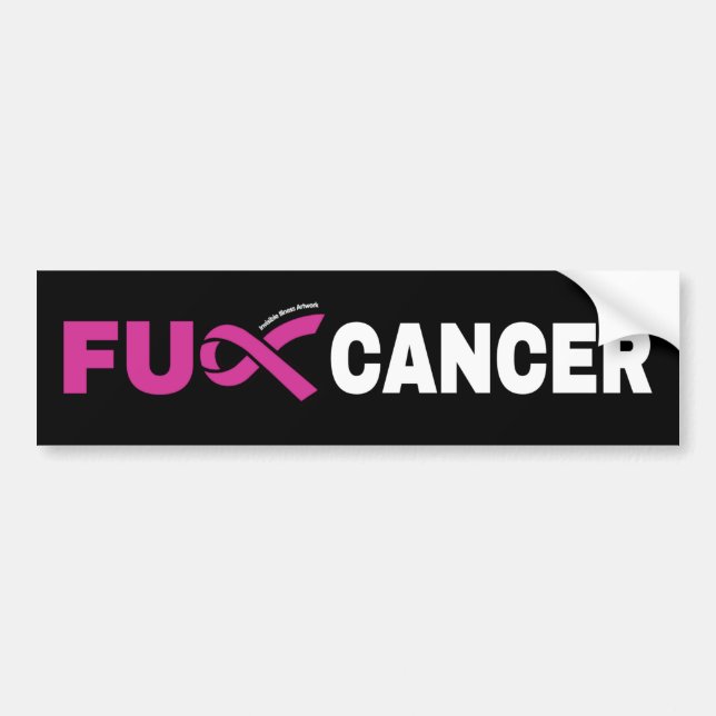 FU CANCER... bröstcancer Bildekal (Framsidan)