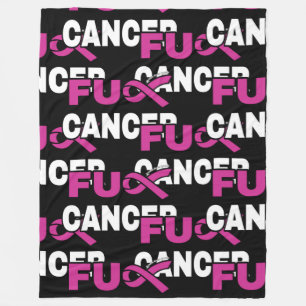 FU CANCER ... bröstcancer Fleecefilt