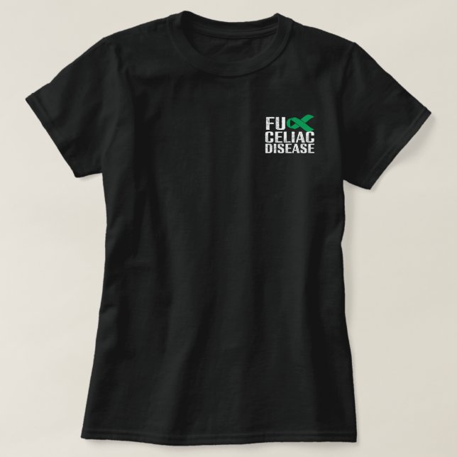 FU Celiaki - Vit & Grön T Shirt (Design framsida)