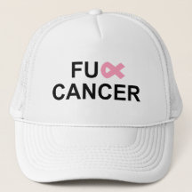 FU ** För bröstcancerband för cancer rosa hatt