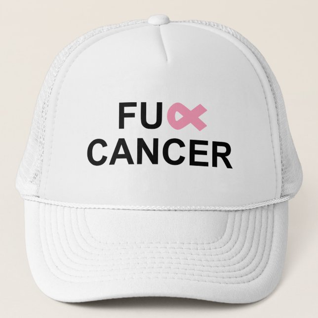 FU ** För bröstcancerband för cancer rosa hatt Keps (Framsida)