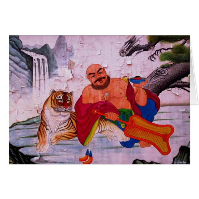 Fu Hu Luohan Card Hälsningskort (Framsidan Horizontal)