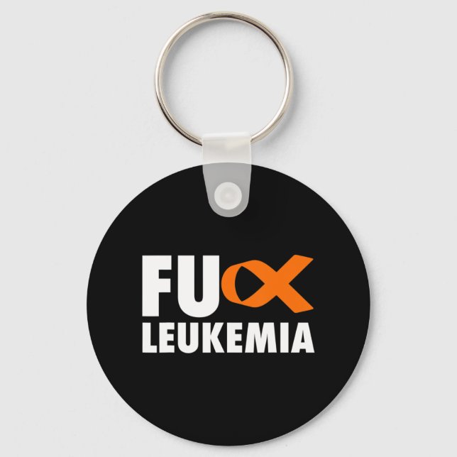 FU Leukemia Roligt Leukemia Medvetenhet Nyckelring (Framsida)