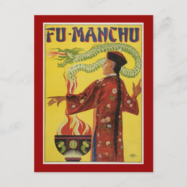 Fu-Manchu Magician Advertisement Vykort (Framsida)