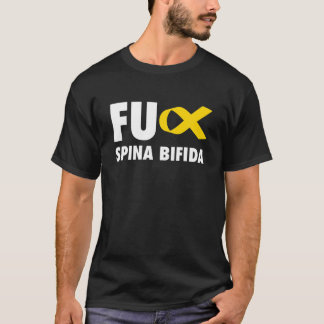 FU Spina Bifida Gult Ribbon - Spina Bifida T Shirt