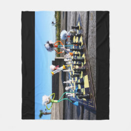 Fubby die schaakspel spelen. fleecefilt