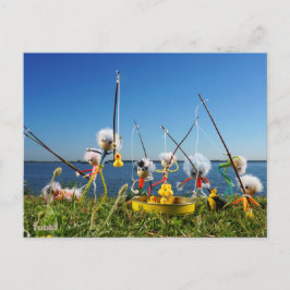 Fubby's actief met het hengelspel. vykort