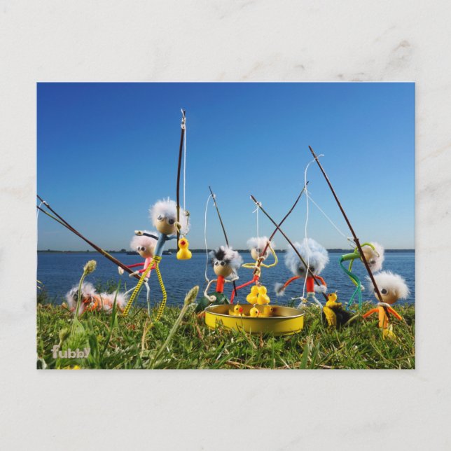 Fubby's actief met het hengelspel. vykort (Framsida)