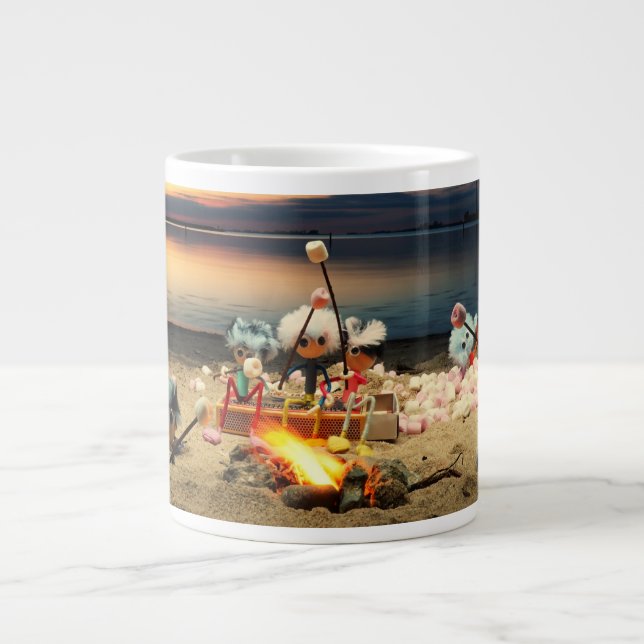 Fubby's bij kampvuur met marchmello's. jumbo mugg (Framsidan)