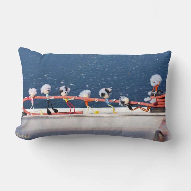 Fubby's die een lijn lieren van een Zeilboot. Lumbarkudde (Framsida)