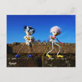 Fubby's die elkaars valentijn zijn. vykort