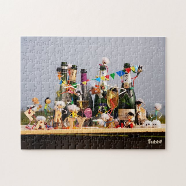 Fubby's die Feest vieren, gefeliciteerd, Proost ! Pussel (Horisontell)