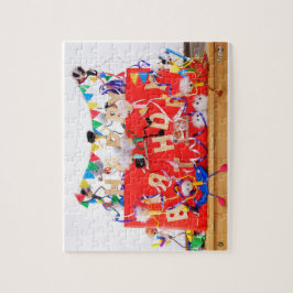 Fubby's die feest vieren voor verjaardag. pussel