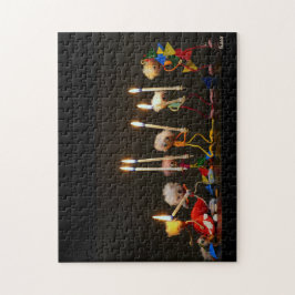 Fubby's die feestelijk met kaarsjes lopen, grappig pussel