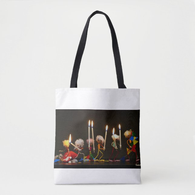 Fubby's die feestelijk met kaarsjes lopen, grappig tygkasse (Framsida)