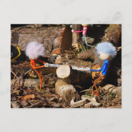 Fubby's die hout zagen. vykort