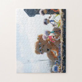 Fubby's die madeliefjes naar een Beer brengen. Pussel