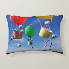 Fubby's in luchtballonnen die op avontuur gaan. prydnadskudde