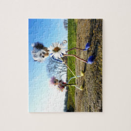 Fubby's in natuur met madeliefjes. pussel