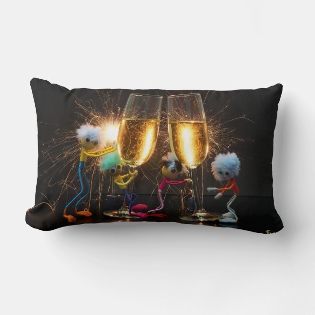 Fubby's met Jaarwisseling bij feestdagen. Lumbarkudde (Framsida)