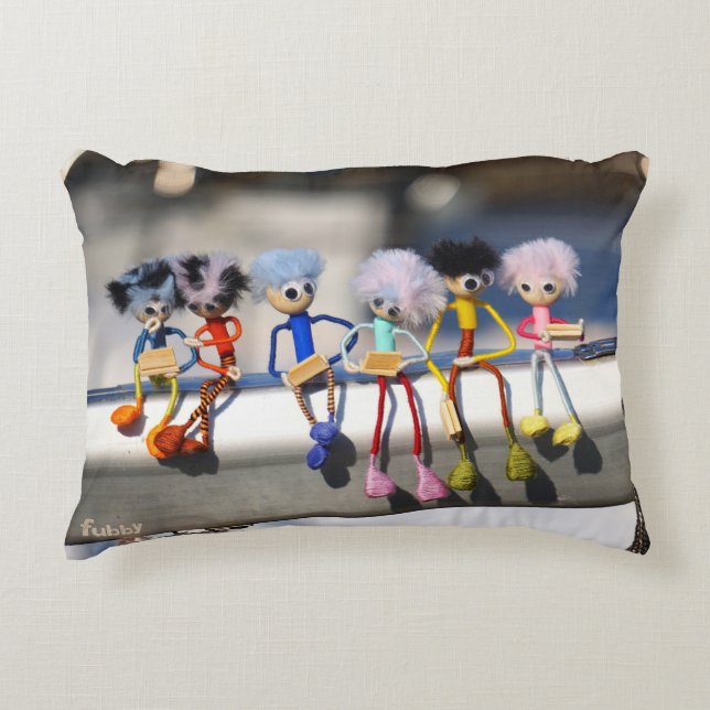 Fubby's op giek in 'Manhatten' poster. Prydnadskudde (Framsidan)