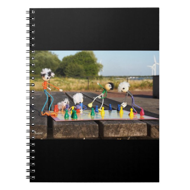 Fubby's spelen 'mens erger je niet !'. anteckningsbok (Framsidan)